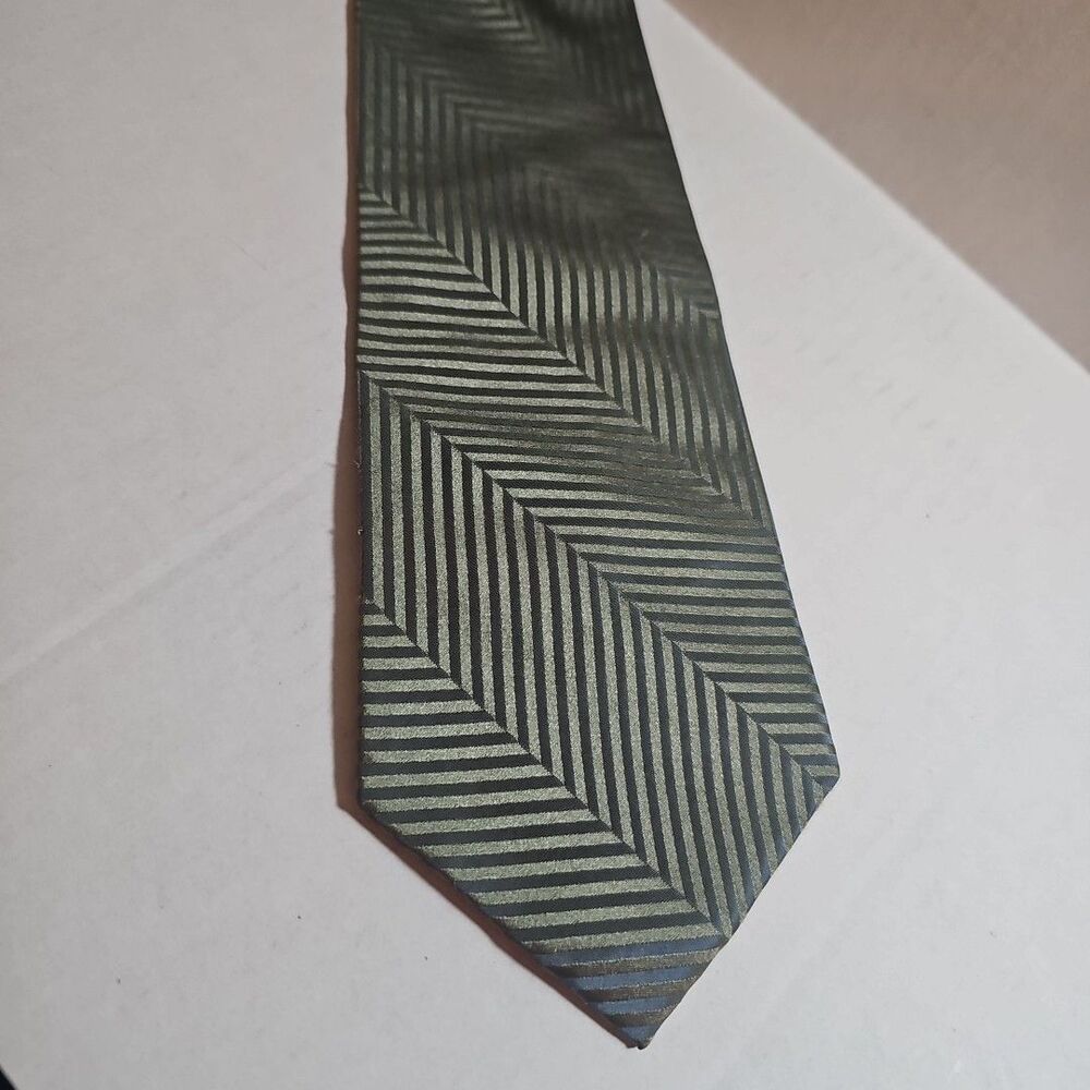 Men's Perry Ellis Portfolio Green Silk Suit Tie